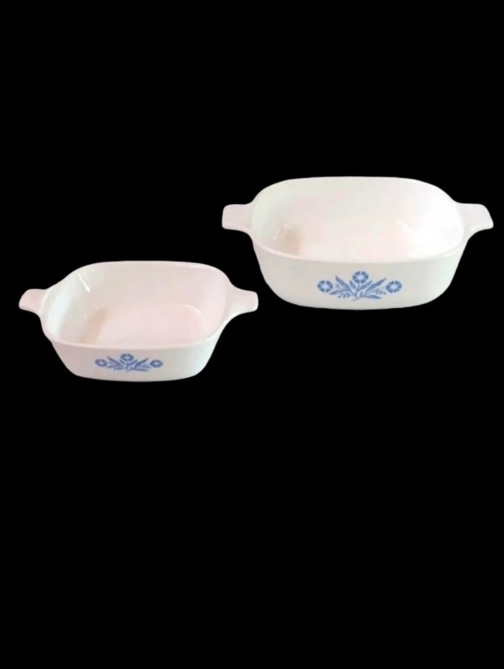 Vintage Corning Ware Corn Flower Blue Floral Design | EUC | Set Of 2